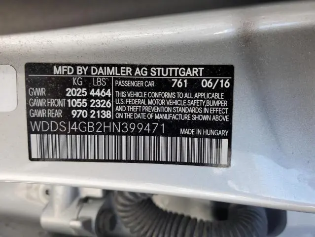 2017 MERCEDES-BENZ CLA 250 4MATIC  
