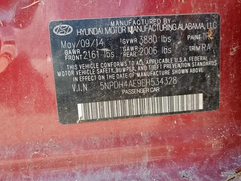 2014 HYUNDAI ELANTRA SE  