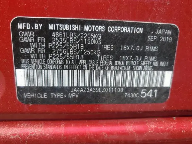 2020 MITSUBISHI OUTLANDER SE  