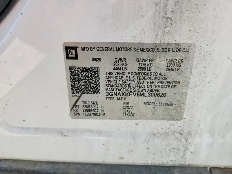 2021 CHEVROLET EQUINOX LT  