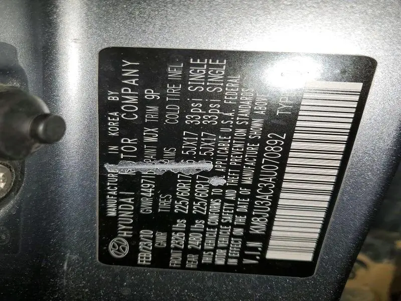 2010 HYUNDAI TUCSON GLS  