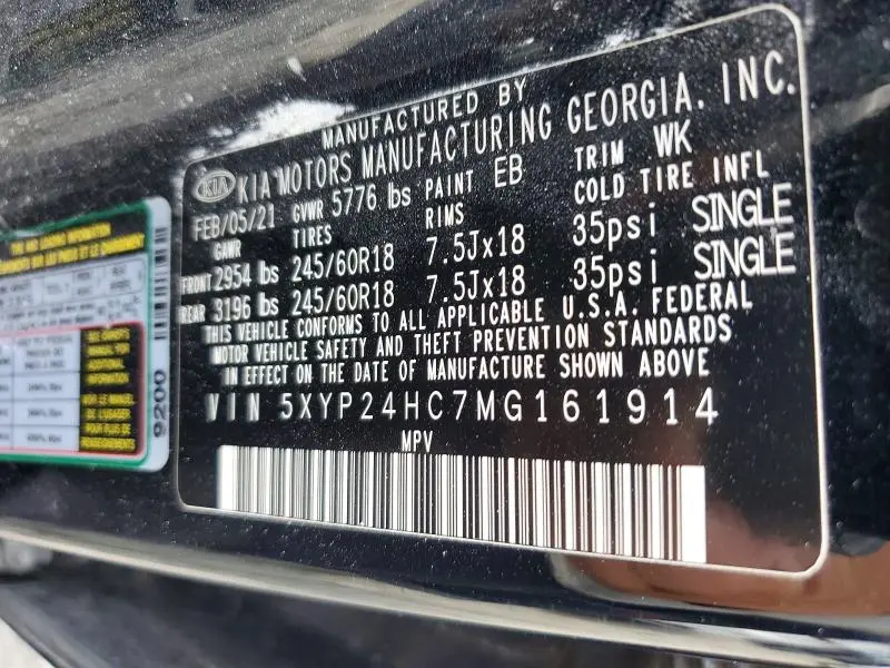 2021 KIA TELLURIDE LX  