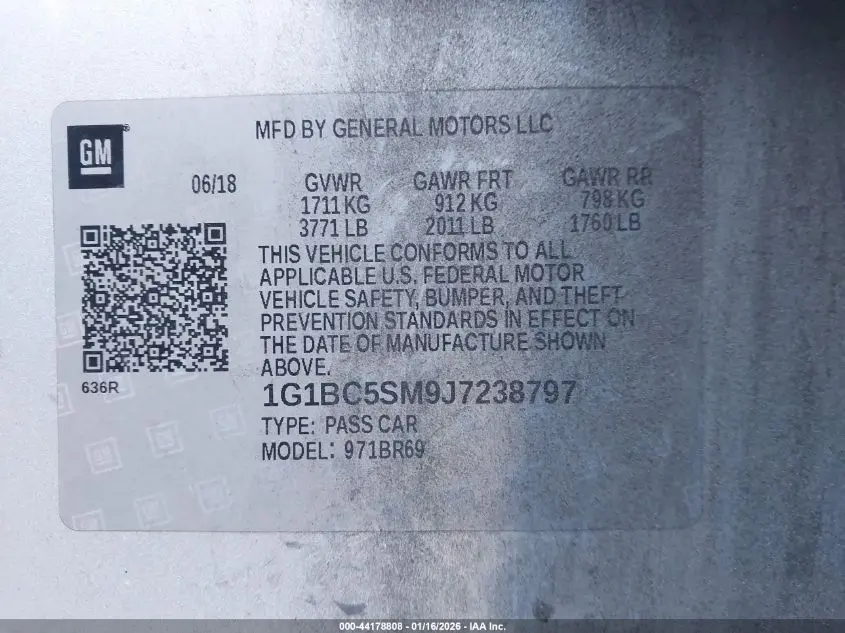 2018 CHEVROLET CRUZE LS AUTO