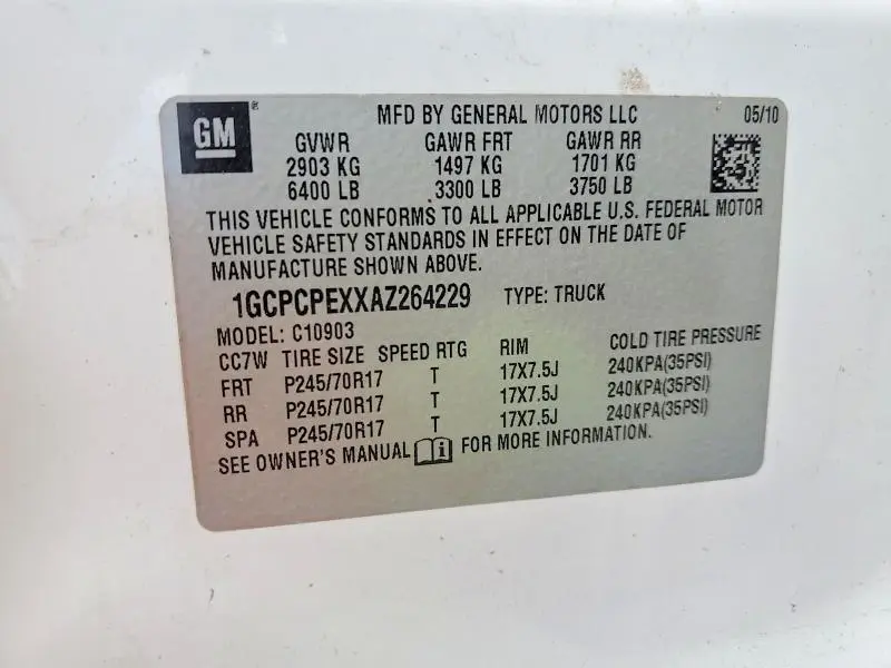 2010 CHEVROLET SILVERADO C1500  