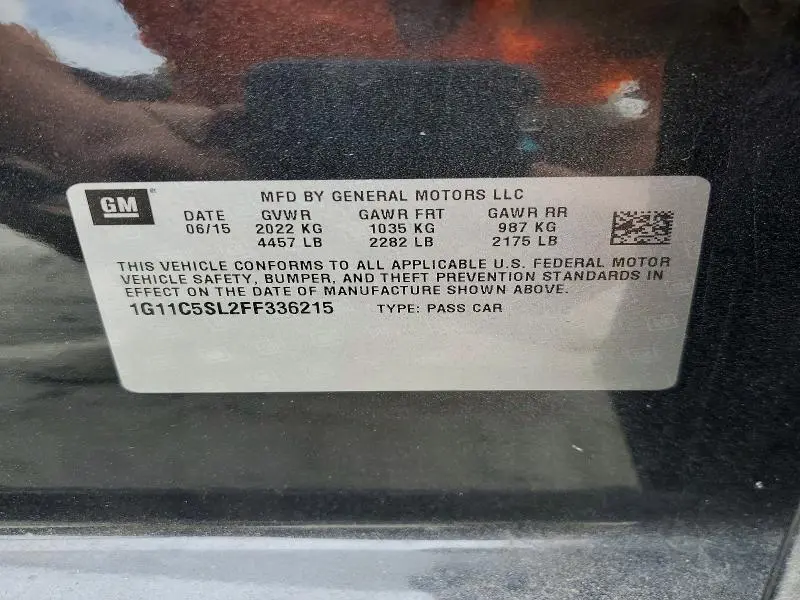 2015 CHEVROLET MALIBU 1LT  