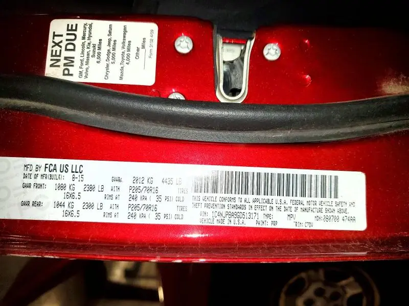 2016 JEEP PATRIOT SPORT  