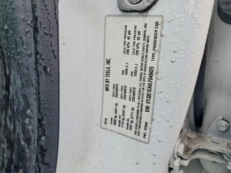 2020 TESLA MODEL 3   