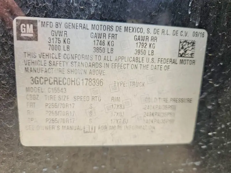 2017 CHEVROLET SILVERADO C1500 LT  