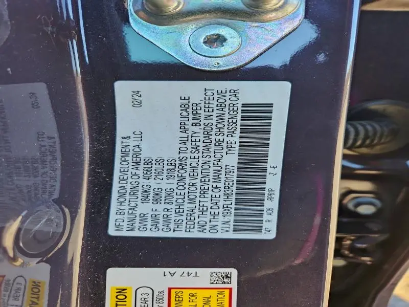 2024 HONDA CIVIC SPORT TOURING  