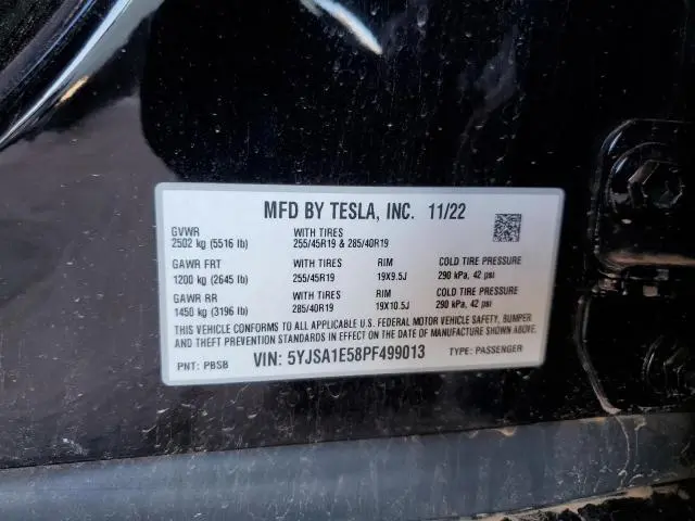 2023 TESLA MODEL S