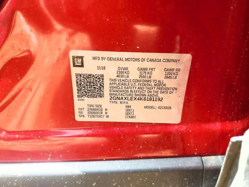 2019 CHEVROLET EQUINOX LT  