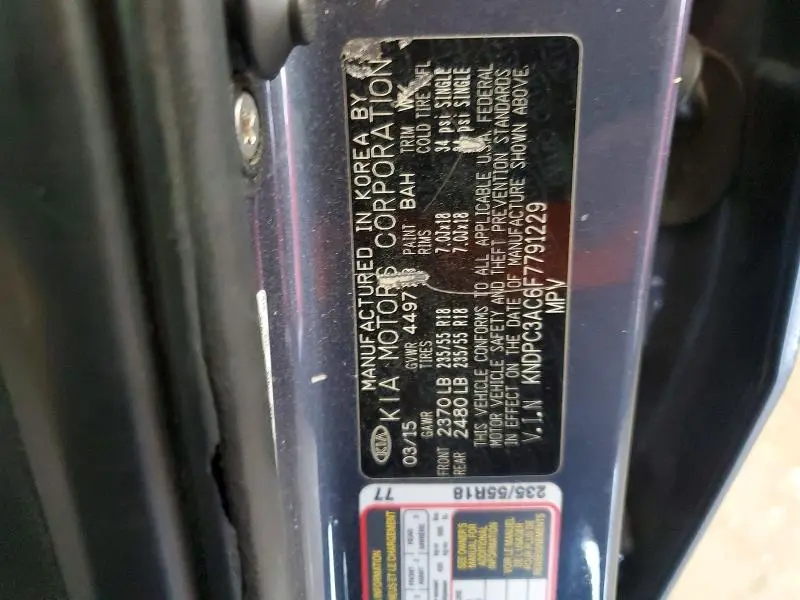 2015 KIA SPORTAGE EX  