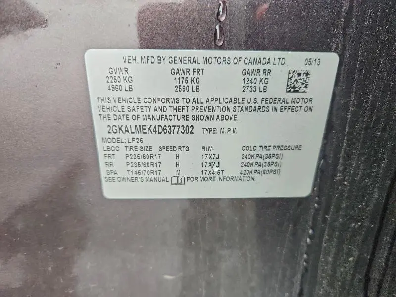 2013 GMC TERRAIN SLE  