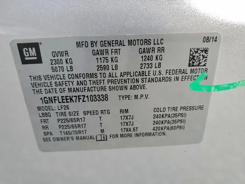 2015 CHEVROLET EQUINOX LS  