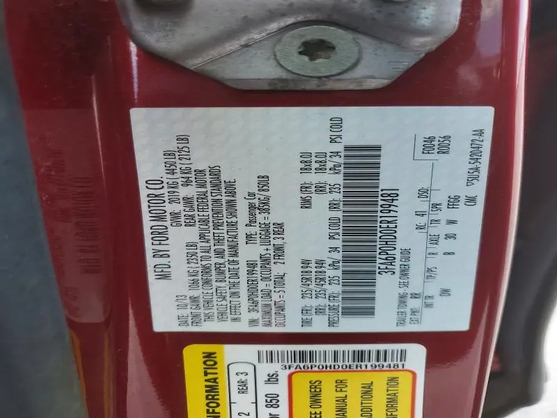 2014 FORD FUSION SE  
