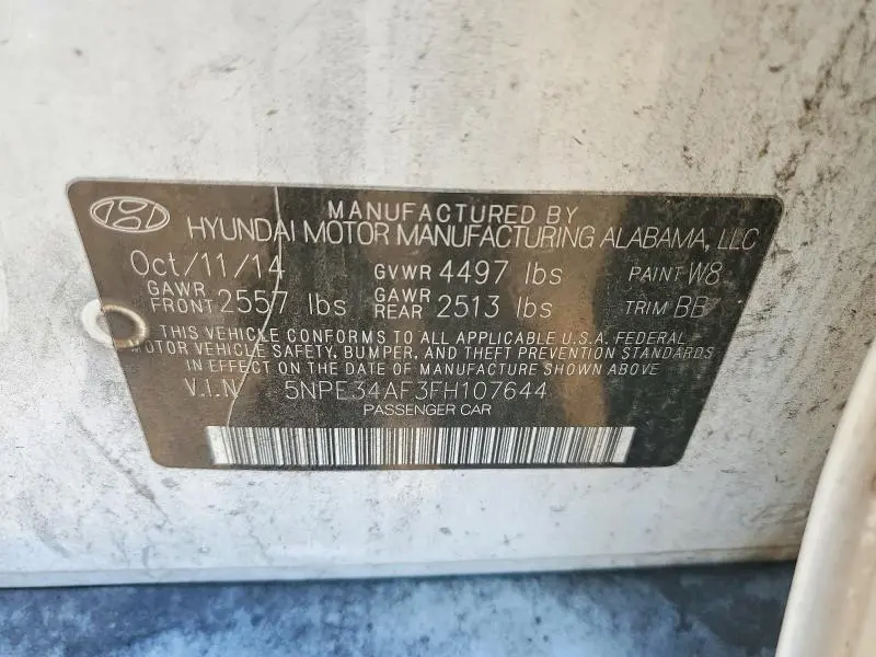 2015 HYUNDAI SONATA SPORT  
