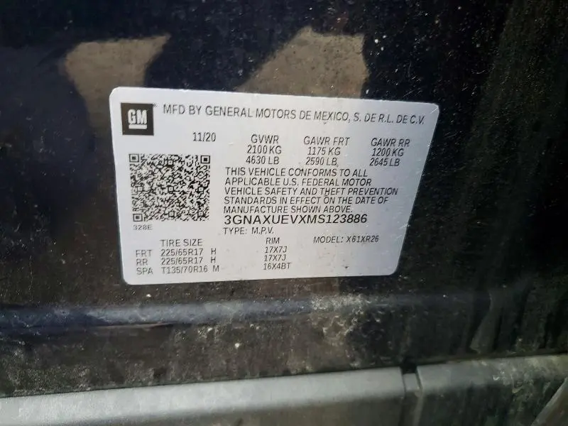 2021 CHEVROLET EQUINOX LT  