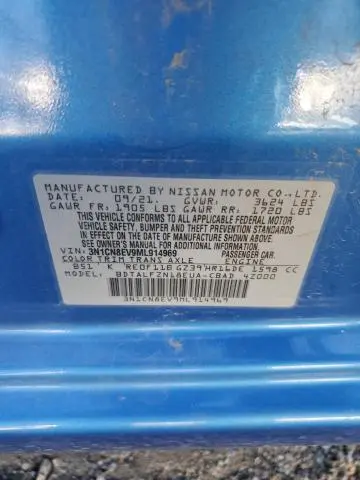 2021 NISSAN VERSA SV