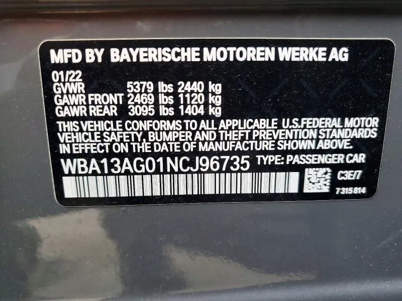 2022 BMW 530E   
