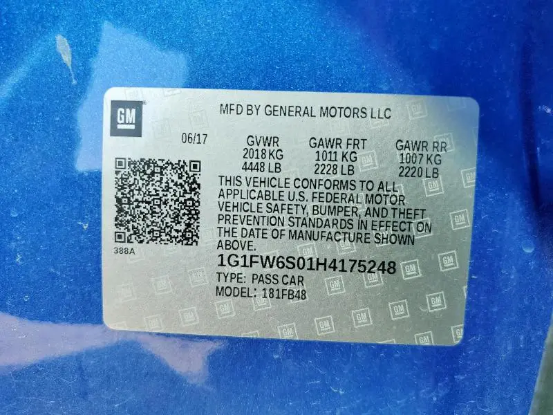 2017 CHEVROLET BOLT EV LT  