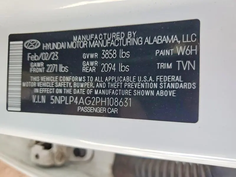 2023 HYUNDAI ELANTRA LIMITED  