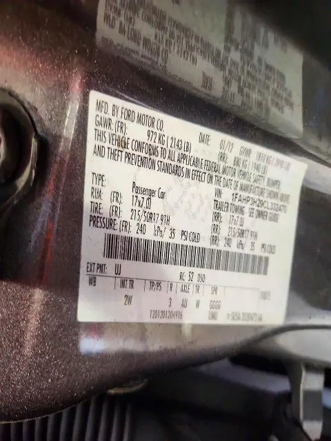 2012 FORD FOCUS SEL  