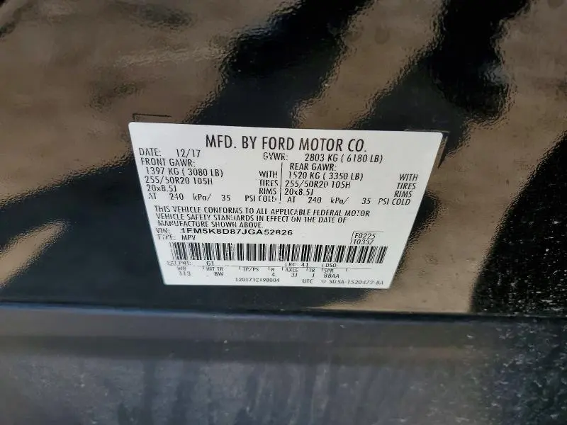 2018 FORD EXPLORER XLT  