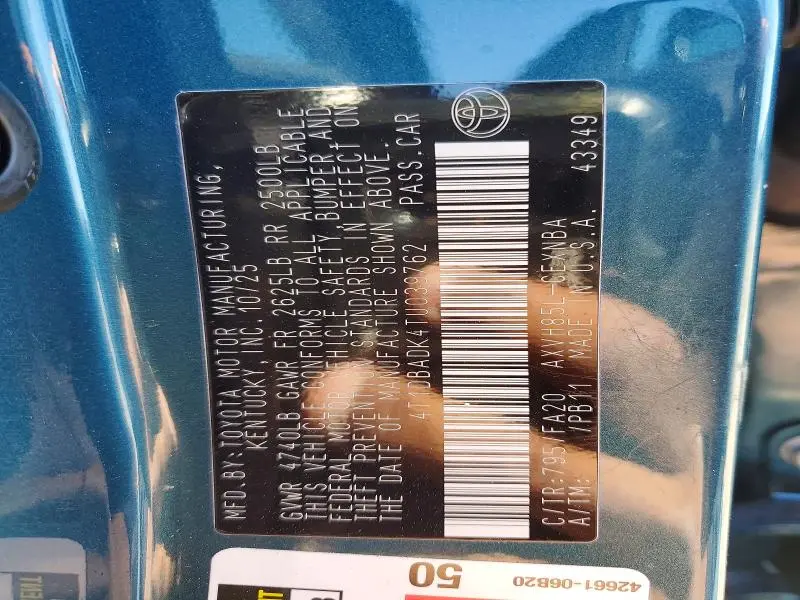 2026 TOYOTA CAMRY LE  