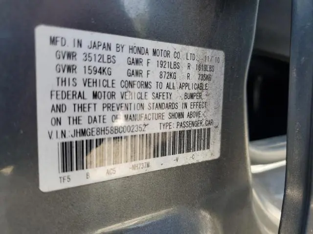 2011 HONDA FIT SPORT