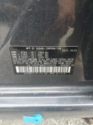 2023 SUBARU IMPREZA SPORT  