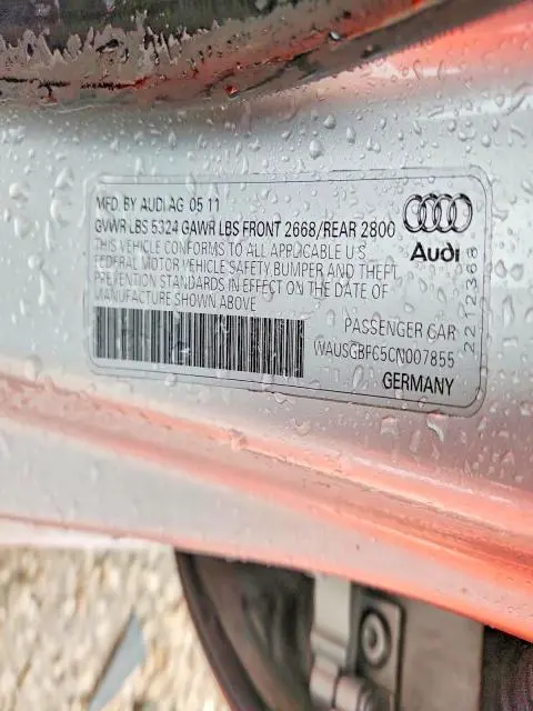 2012 AUDI A7 PRESTIGE  