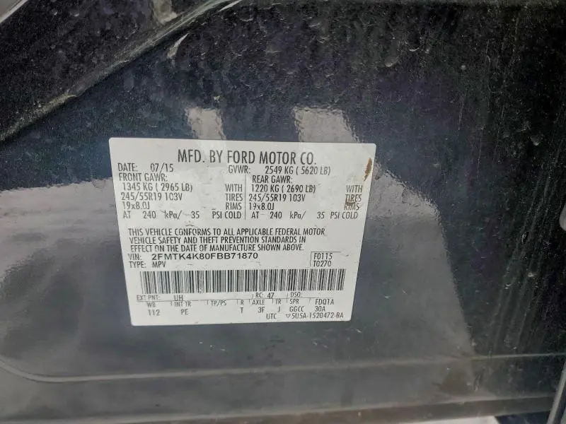 2015 FORD EDGE TITANIUM  