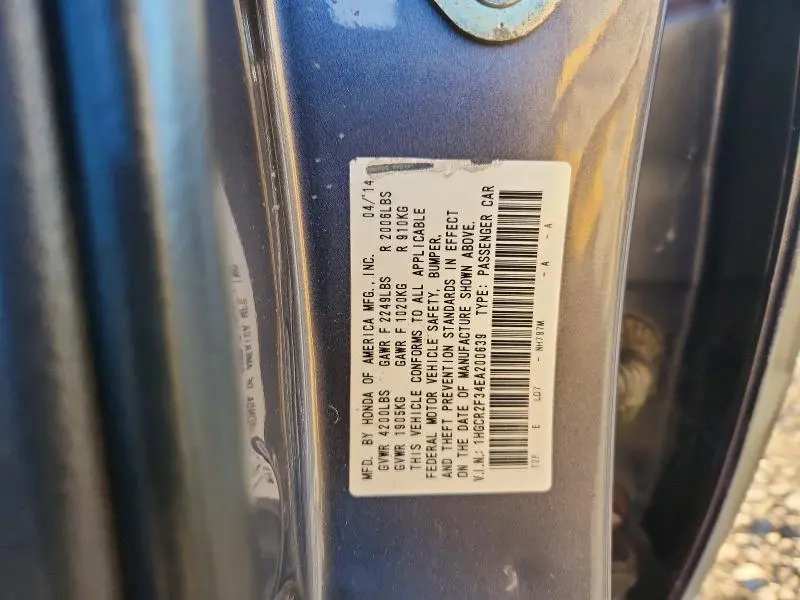 2014 HONDA ACCORD LX  