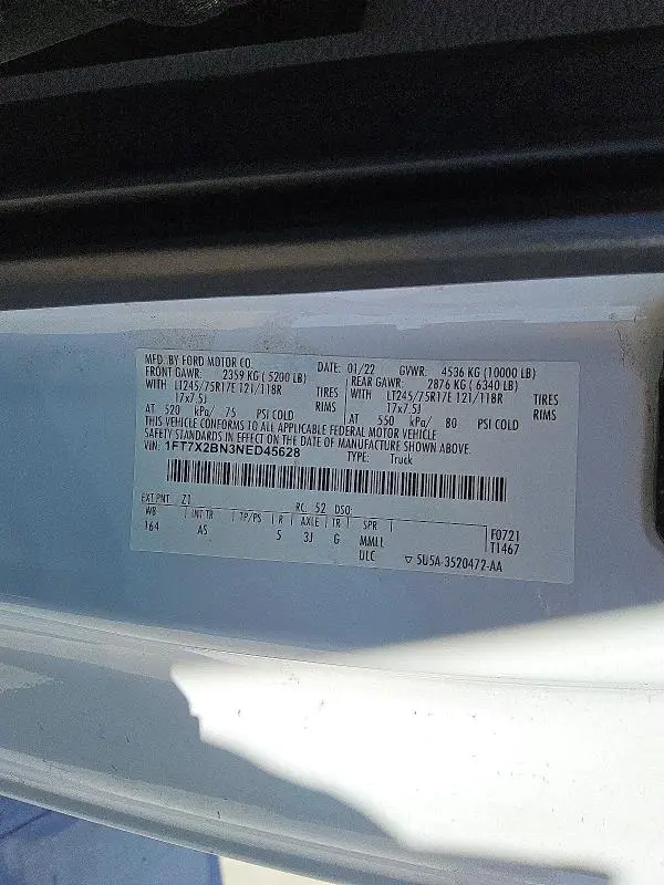 2022 FORD F250 SUPER DUTY  