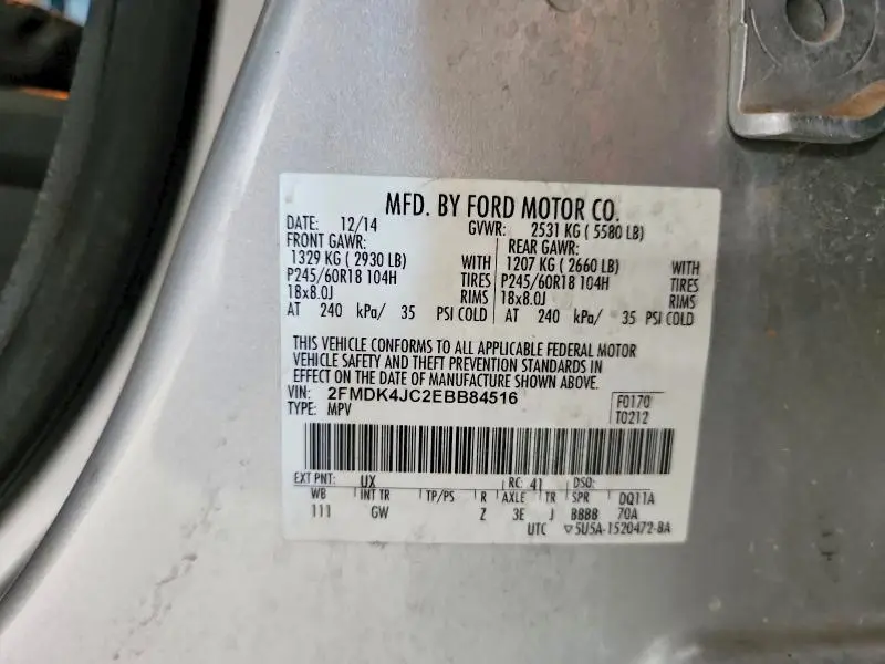 2014 FORD EDGE SEL  