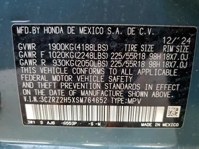 2025 HONDA HR-V SPORT  