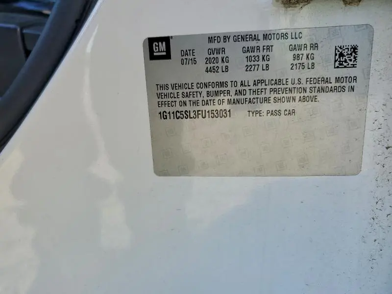 2015 CHEVROLET MALIBU 1LT  