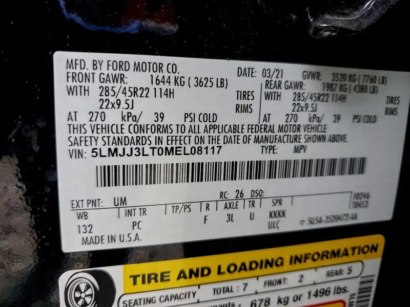 2021 LINCOLN NAVIGATOR L RESERVE  