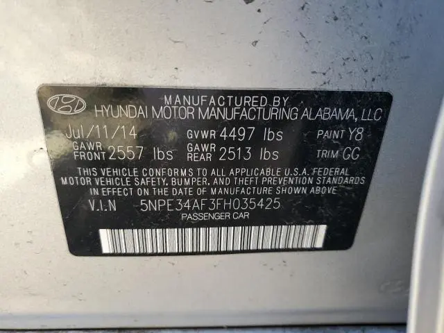 2015 HYUNDAI SONATA SPORT  