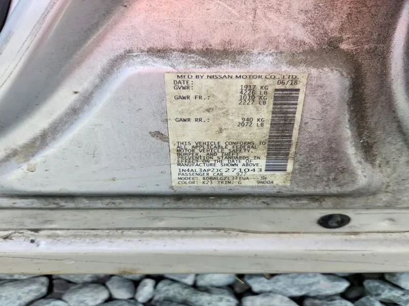 2018 NISSAN ALTIMA 2.5 S  