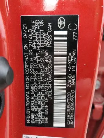 2021 TOYOTA PRIUS LE  