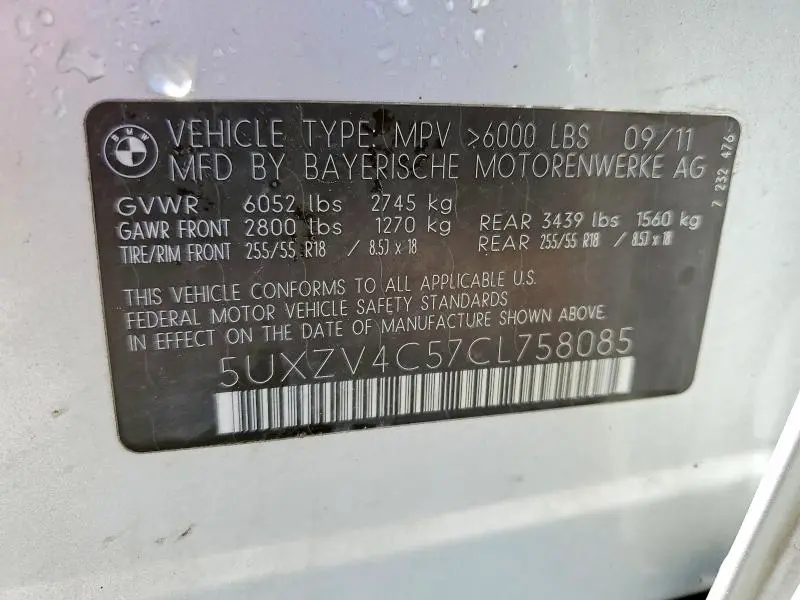 2012 BMW X5 XDRIVE35I  