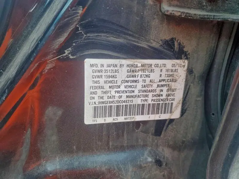 2013 HONDA FIT SPORT  