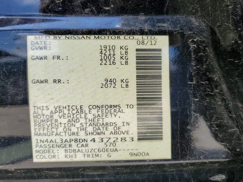 2013 NISSAN ALTIMA 2.5  
