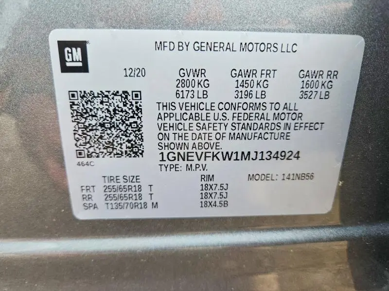 2021 CHEVROLET TRAVERSE LS  