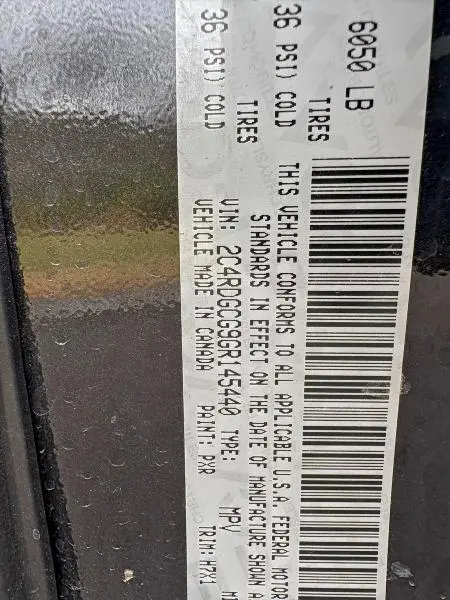 2016 DODGE GRAND CARAVAN SXT  