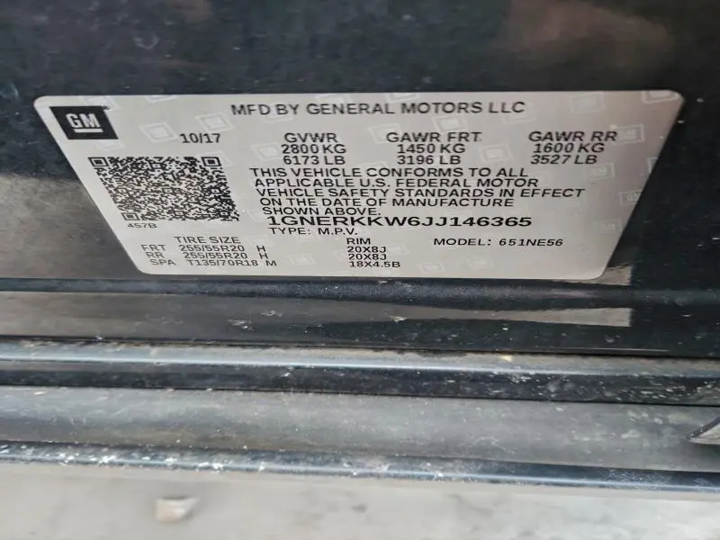 2018 CHEVROLET TRAVERSE PREMIER  