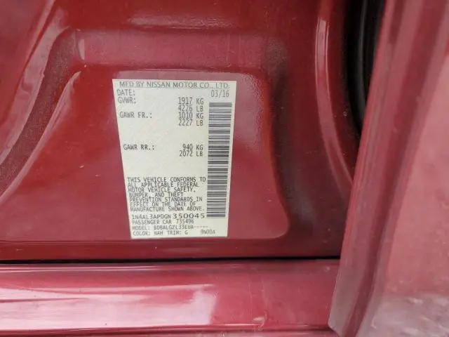 2016 NISSAN ALTIMA 2.5  