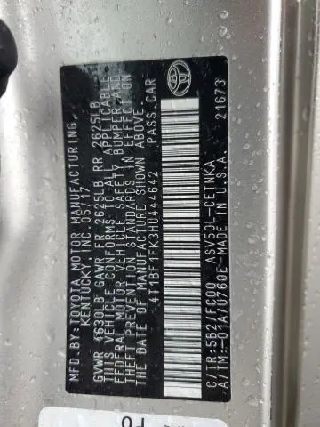 2017 TOYOTA CAMRY LE  