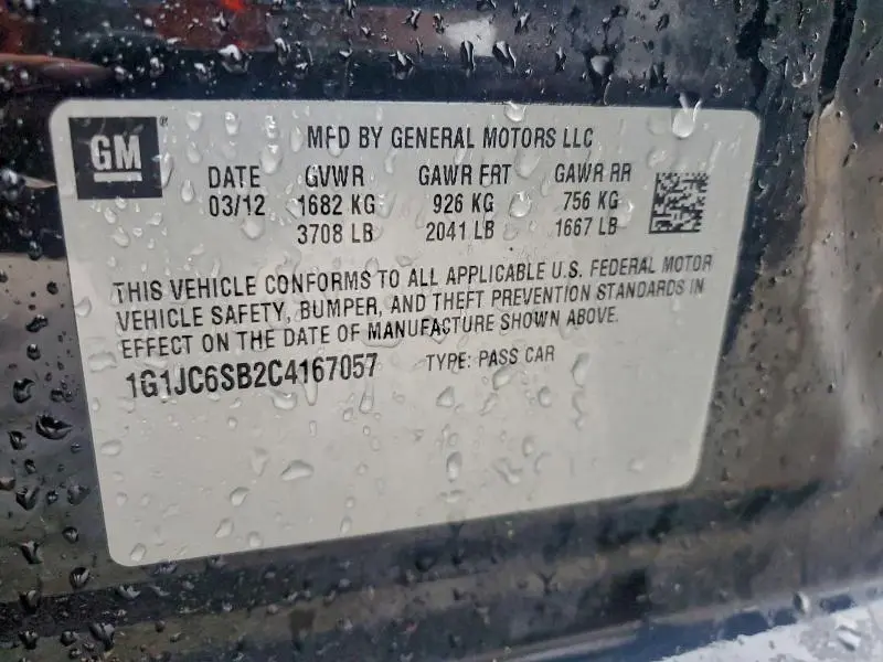 2012 CHEVROLET SONIC LT  